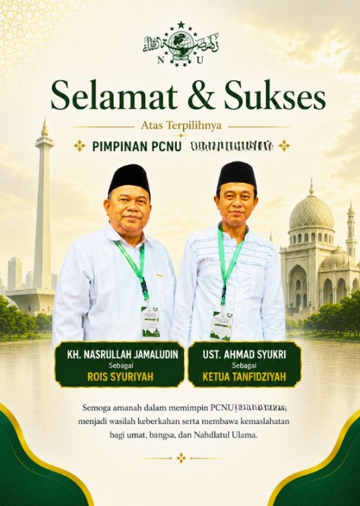 PWNU  Pengurus Wilayah Provinsi Sulawesi Tengah Rois Syuriyah KH Nasrullah Jamaludin dan Ketua Tanfidziyah Ust Ahmad Syukri
