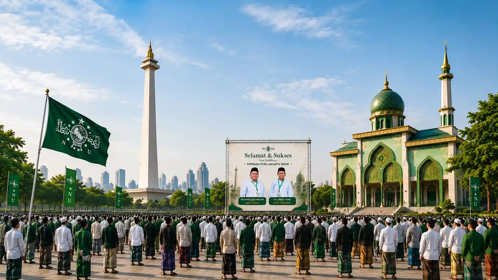 Kebersamaan pengurus dan warga Nahdlatul Ulama Pengurus Wilayah Provinsi Sulawesi Tengah